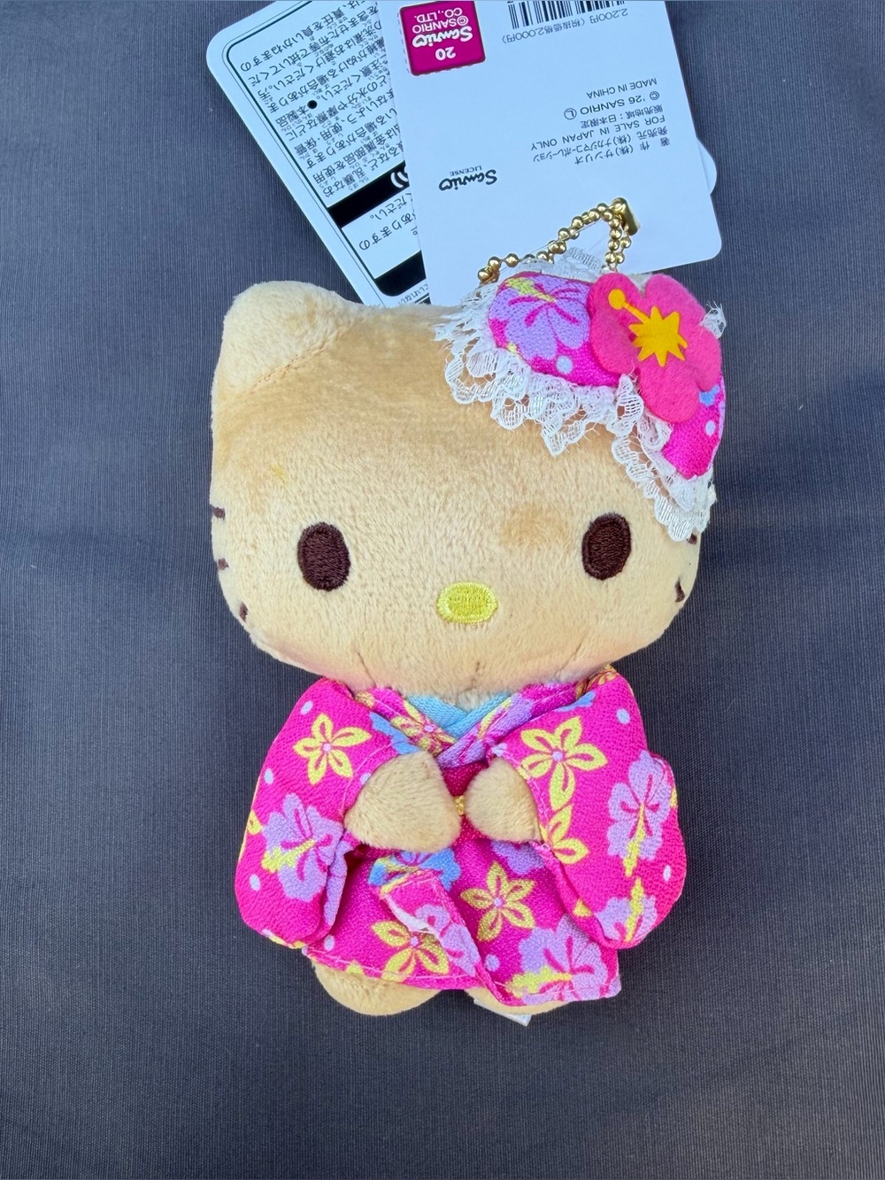 Sanrio Tanned Hello Kitty with kimono outfits Plush/Keychain